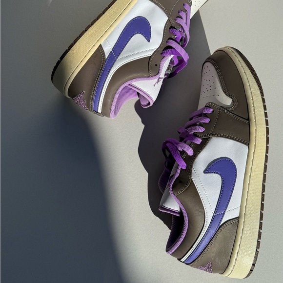 (new+box) Custom Nike Air Jordan 1 Low Men Size 12 US (sun-dried) vintage look - Picture 7 of 16